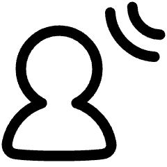 User Audio Spatial Icon from Plump Line Set