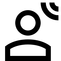 User Audio Spatial Icon from Sharp Line Set