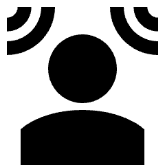 User Audio Spatial Surround Sound Icon from Sharp Solid Set