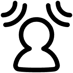 User Audio Spatial Surround Sound Icon from Plump Line Set