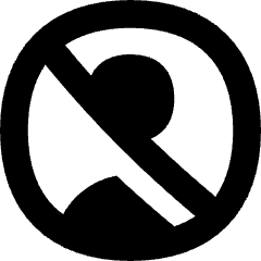 User Block No Accounts Icon from Flex Solid Set