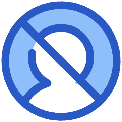 User Block No Accounts Icon from Plump Duo Set