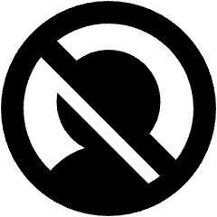 User Block No Accounts Icon from Plump Solid Set