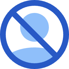 User Block No Accounts Icon from Sharp Flat Set