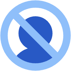 User Block No Accounts Icon from Plump Flat Set