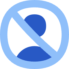 User Block No Accounts Icon from Flex Flat Set