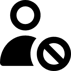 User Block Remove Icon from Core Remix Set