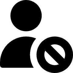 User Block Remove Icon from Core Solid Set