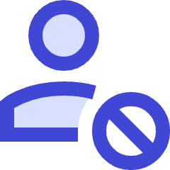 User Block Remove Icon from Sharp Duo Set