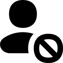 User Block Remove Icon from Flex Solid Set