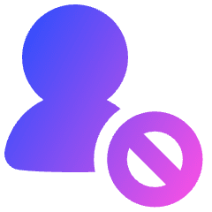 User Block Remove Icon from Plump Gradient Set
