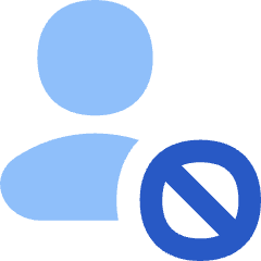 User Block Remove Icon from Flex Flat Set