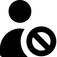 User Block Icon from Micro Solid Set