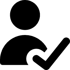 User Check Validate Icon from Core Solid Set