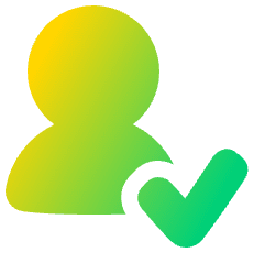 User Check Validate Icon from Plump Gradient Set