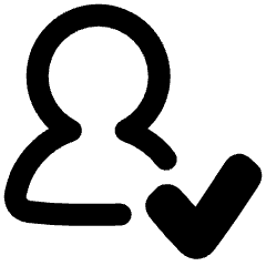 User Check Validate Icon from Plump Remix Set