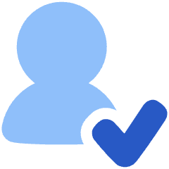 User Check Validate Icon from Plump Flat Set