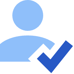 User Check Validate Icon from Sharp Flat Set