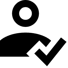 User Check Validate Icon from Sharp Remix Set
