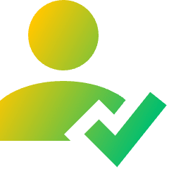 User Check Validate Icon from Sharp Gradient Set