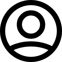 User Circle Single Icon from Sharp Line Set