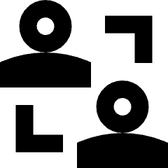 User Collaborate Group Icon from Sharp Remix Set