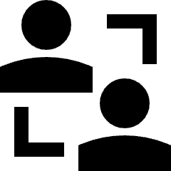 User Collaborate Group Icon from Sharp Solid Set