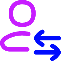 User Customer Transaction Icon from Flex Neon Set