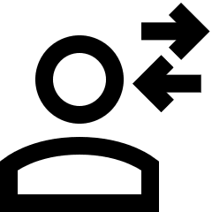 User Customer Transaction Icon from Sharp Line Set