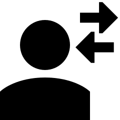 User Customer Transaction Icon from Sharp Solid Set