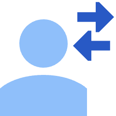 User Customer Transaction Icon from Sharp Flat Set