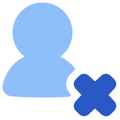 User Delete Cross Icon from Plump Flat Set