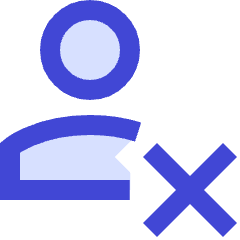 User Delete Cross Icon from Sharp Duo Set