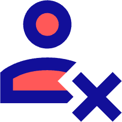 User Delete Cross Icon from Sharp Pop Set