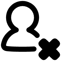 User Delete Cross Icon from Plump Remix Set