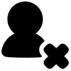 User Delete Cross Icon from Plump Solid Set