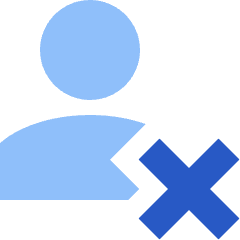 User Delete Cross Icon from Sharp Flat Set