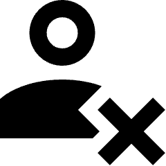 User Delete Cross Icon from Sharp Remix Set