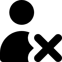 User Delete Icon from Micro Solid Set