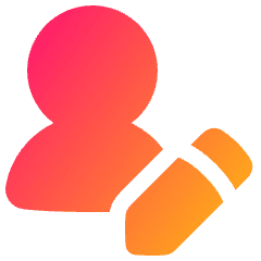 User Edit Pencil Icon from Plump Gradient Set