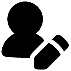 User Edit Pencil Icon from Plump Solid Set