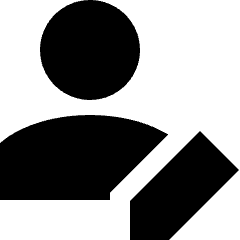 User Edit Pencil Icon from Sharp Solid Set