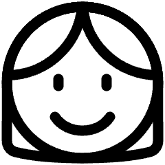 User Face Female Icon from Plump Line Set