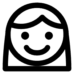 User Face Female Icon from Core Line Set