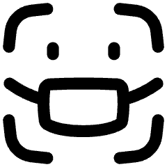 User Face Id Mask Icon from Flex Line Set