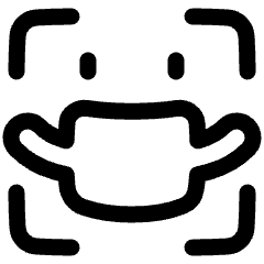 User Face Id Mask Icon from Plump Line Set