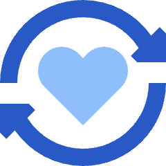 User Feedback Heart Icon from Sharp Flat Set