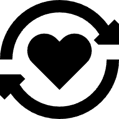 User Feedback Heart Icon from Sharp Solid Set