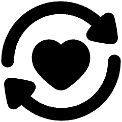 User Feedback Heart Icon from Plump Solid Set