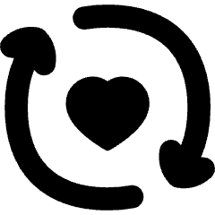 User Feedback Heart Icon from Flex Solid Set